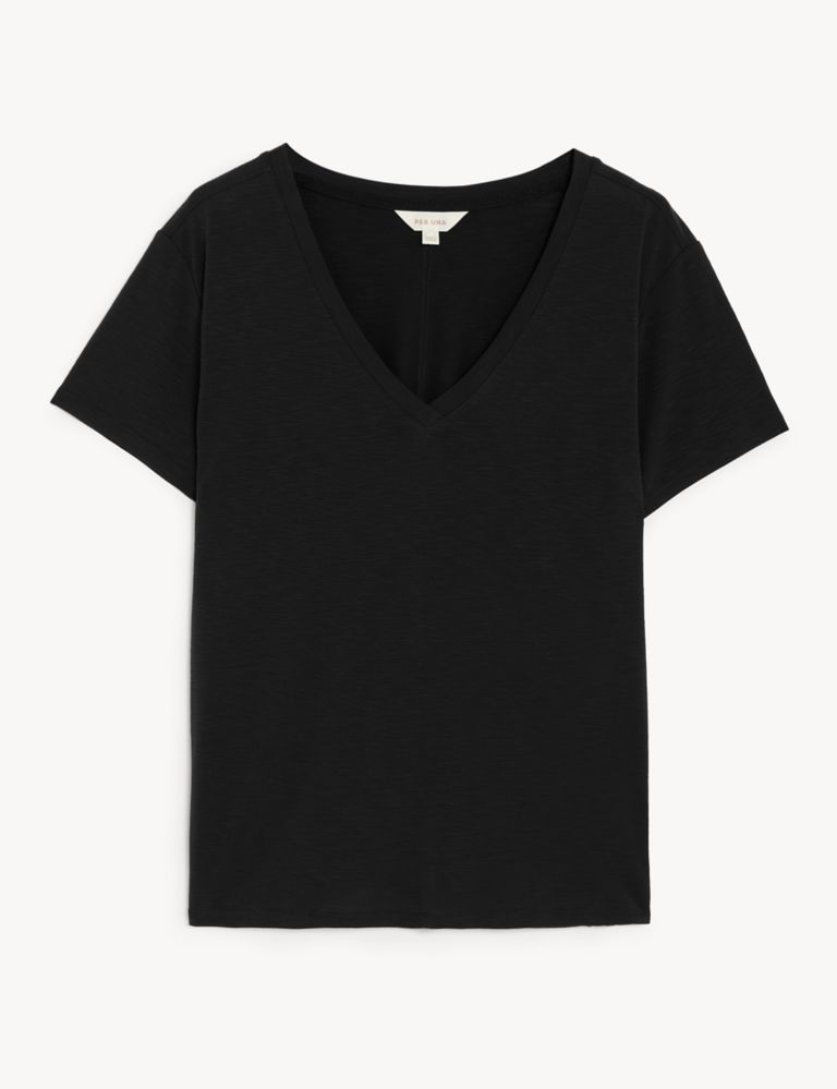 Modal Rich V-Neck T-Shirt | Per Una | M&S