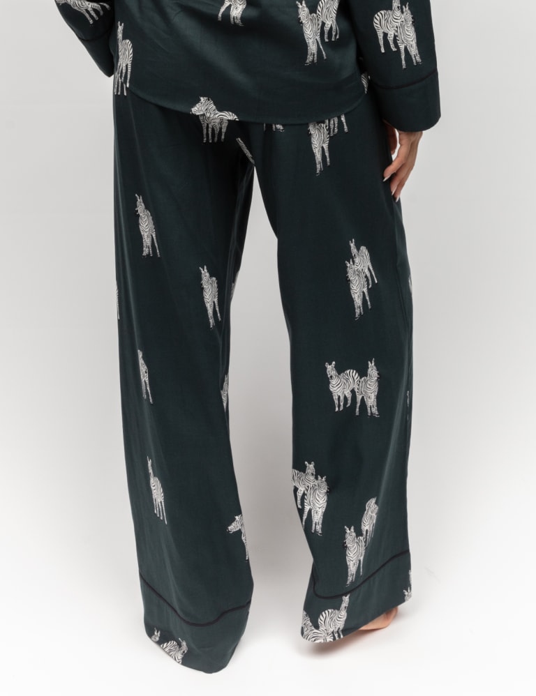 Modal Rich Zebra Wide Leg Pyjama Bottoms 4 of 4