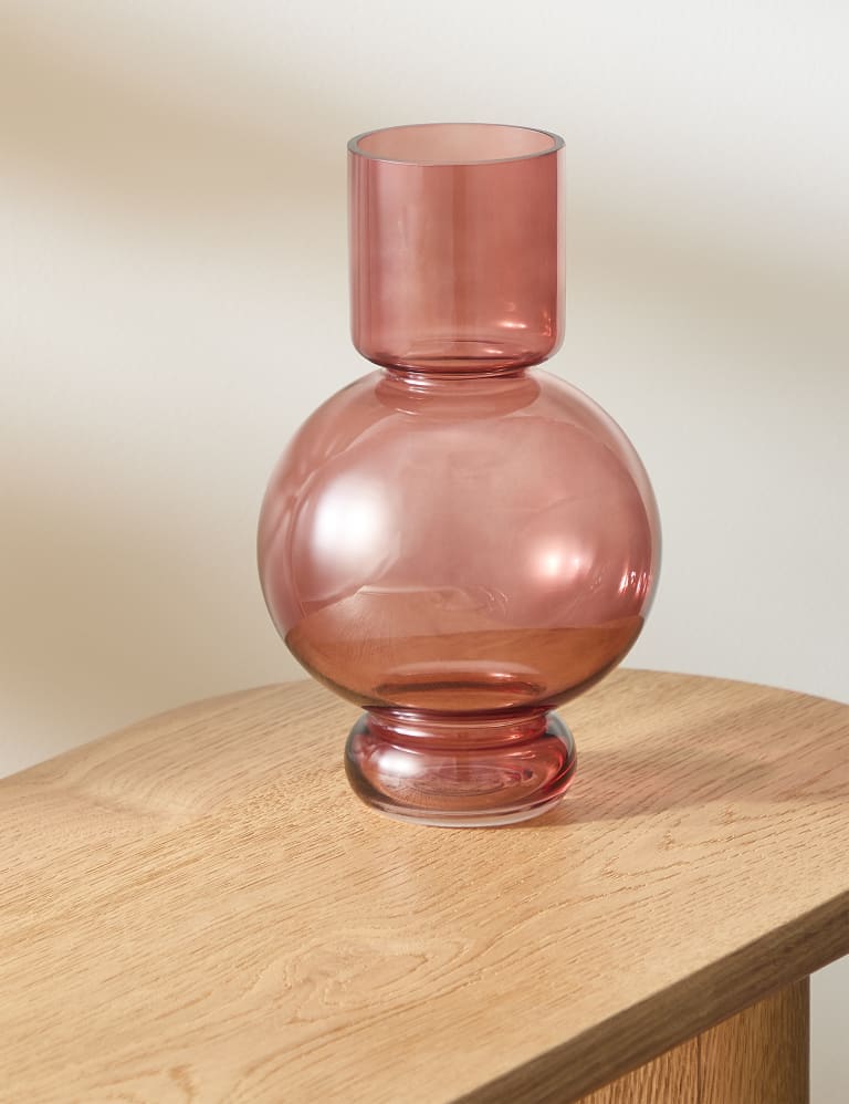 Modern Glass Cylinder Vase M&S Collection M&S