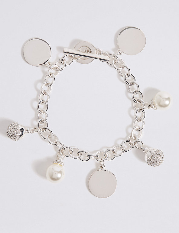 Modern Pearl Cluster Bracelet Image 1 of 2