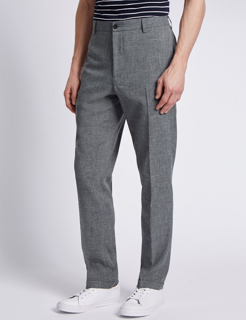 Modern Tailored Flat Front Trousers 2 of 4
