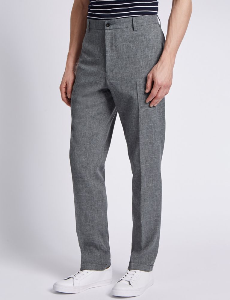 Modern Tailored Flat Front Trousers 3 of 4
