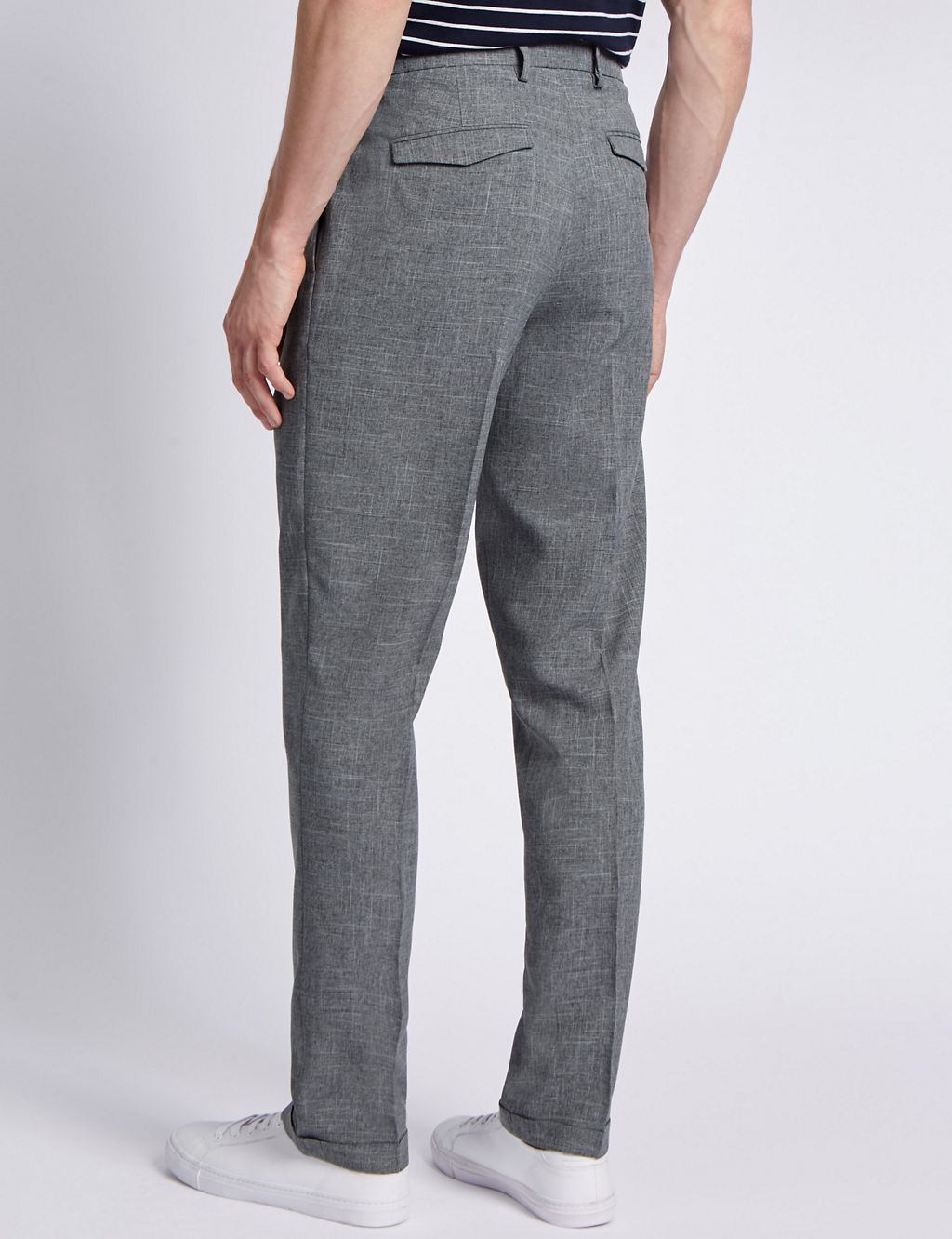 Modern Tailored Flat Front Trousers 4 of 4