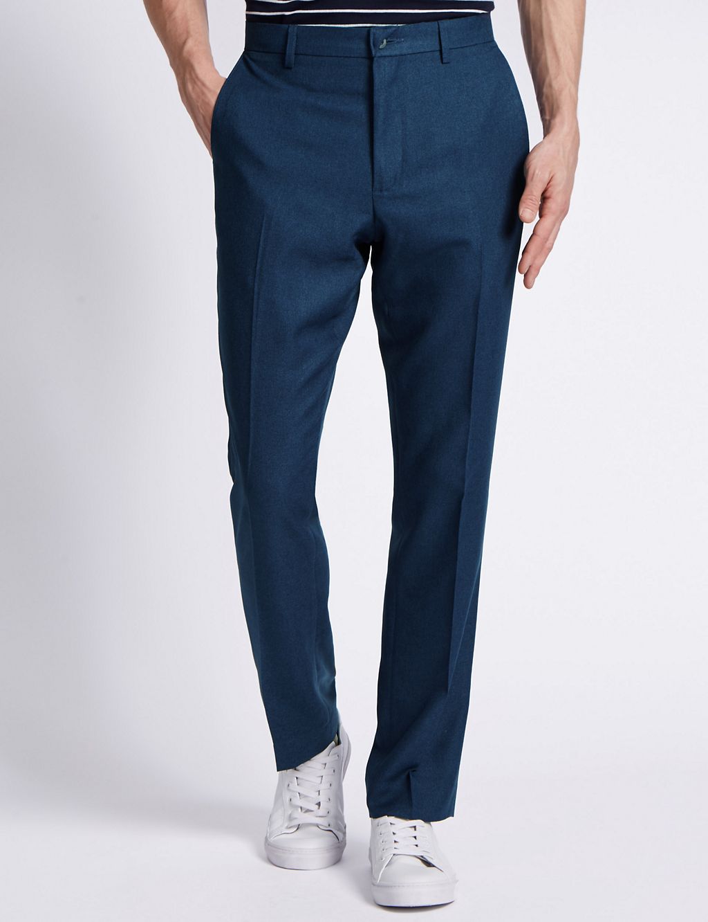 Modern Tailored Textured Trousers 2 of 4