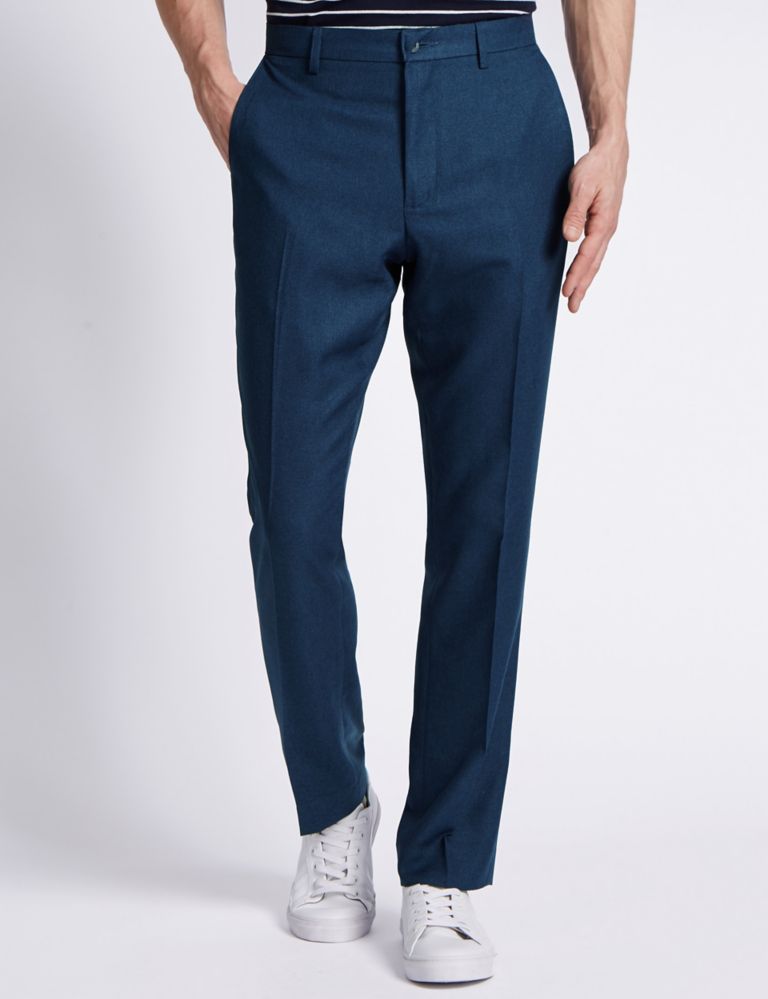 Modern Tailored Textured Trousers 3 of 4