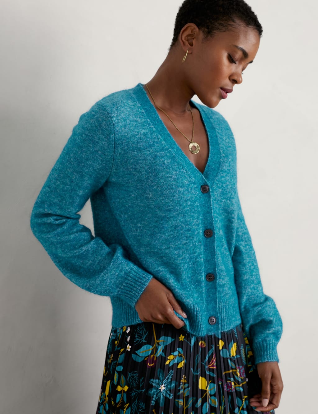 Mohair Blend V Neck Cardigan Seasalt Cornwall M S