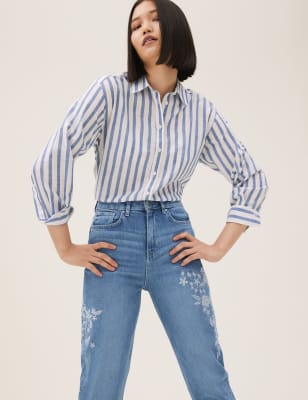 m&s mom high rise jeans