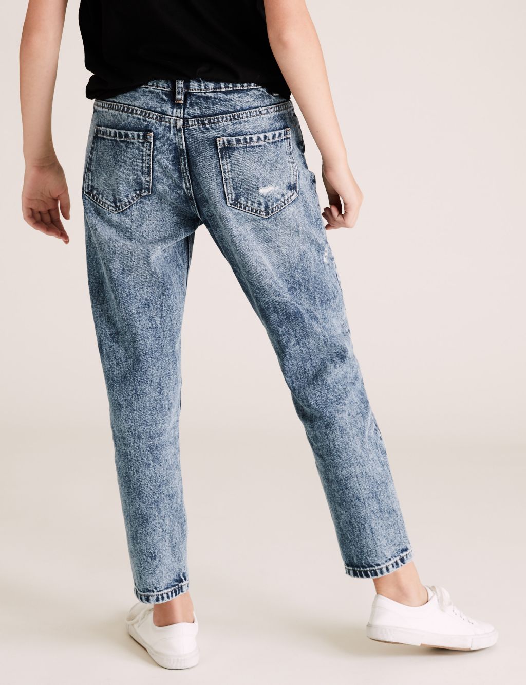 Mom Fit Denim Ripped Jeans (6-16 Yrs) | M&S