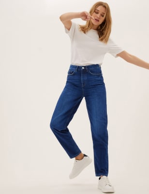 m&s mom high rise jeans