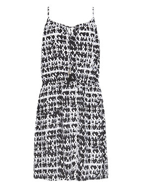 Monochrome Abstract Print Dress Image 2 of 4