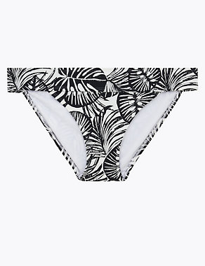 Monochrome Print Tanga Bikini Bottoms Image 2 of 4