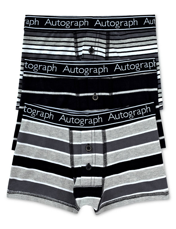 Monochrome Striped Trunks (6-16 Years) Image 1 of 1