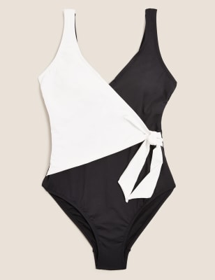 black and white swimdress