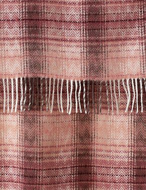 Moon Soft Checked Lambswool Throws Image 2 of 3