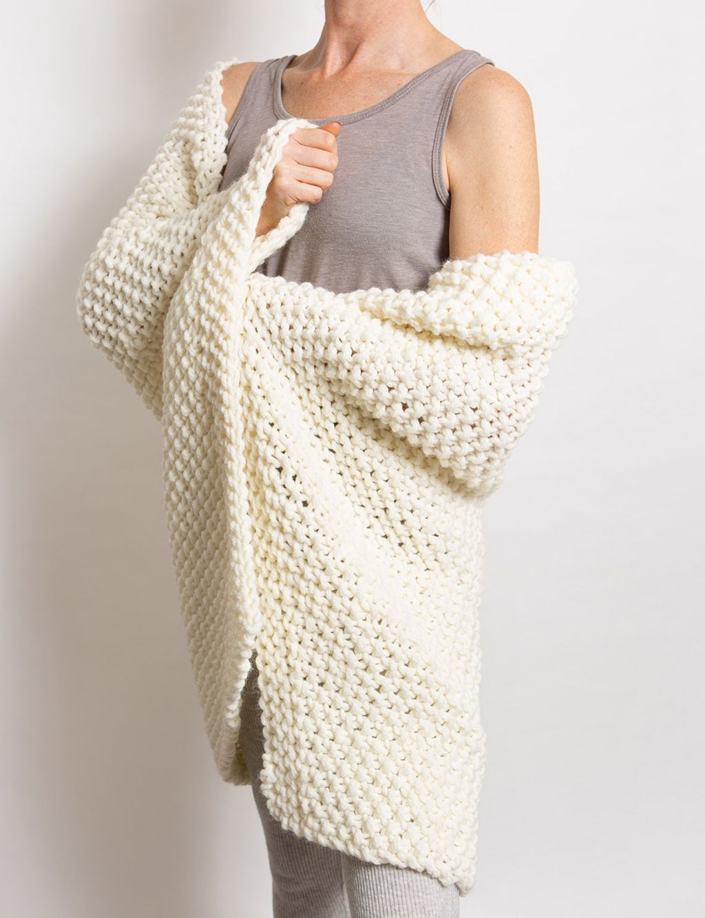 Moss Stitch Blanket Knitting Kit 1 of 5