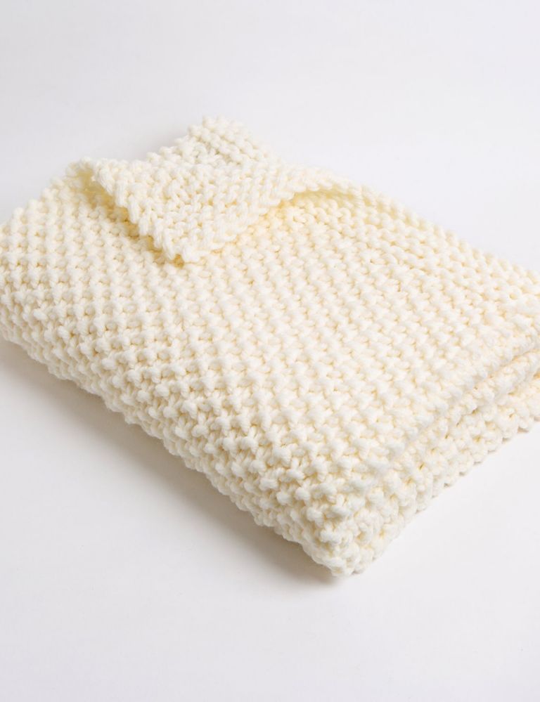 Moss Stitch Blanket Knitting Kit 3 of 5