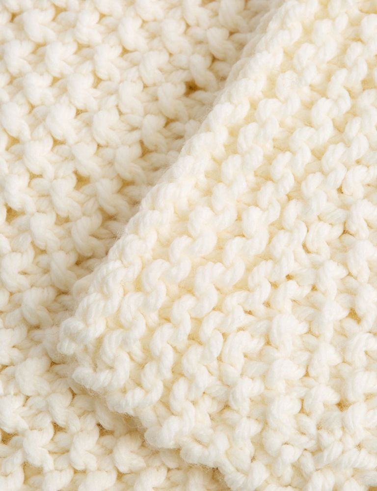 Moss Stitch Blanket Knitting Kit 5 of 5