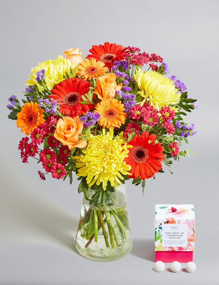 Mother’s Day Bright Bouquet with Free Chocolates Worth £6 1 of 7