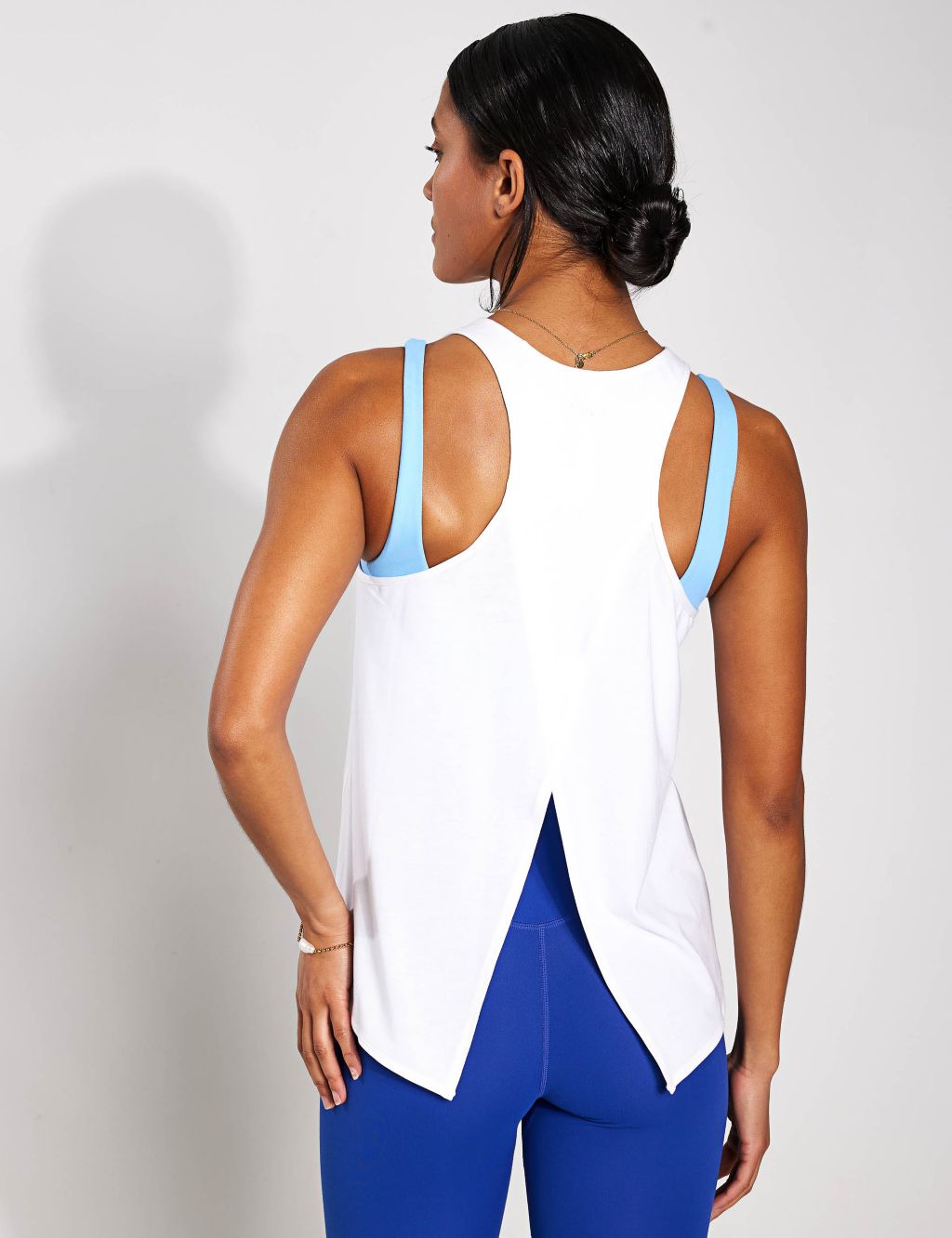 Motion Crew Neck Tie Back Relaxed Vest Top 1 of 6