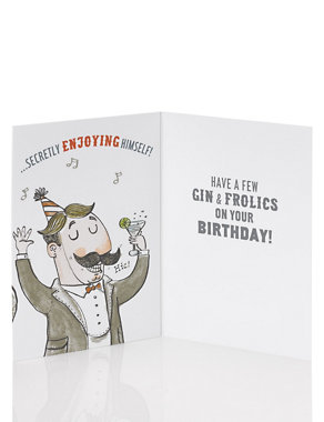 Moveable Moustache Birthday Card Image 2 of 3