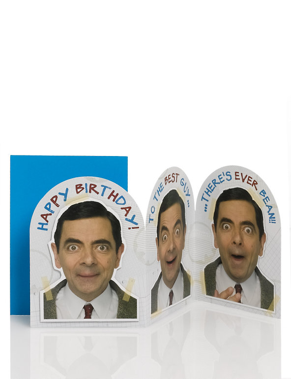 Mr. Bean 3 Fold Birthday Card Image 1 of 2