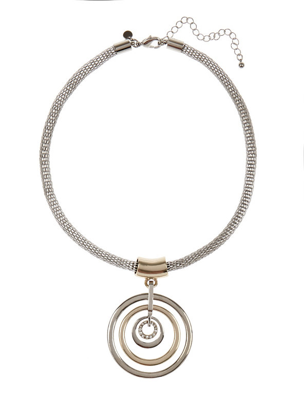 Multi Circular Hoop Pendant Necklace Image 1 of 1