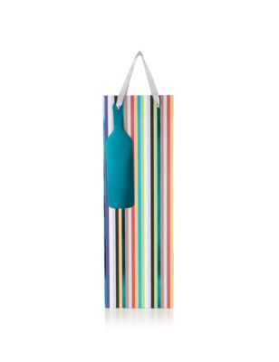 Multi Coloured Striped Bottle Bag Image 2 of 3