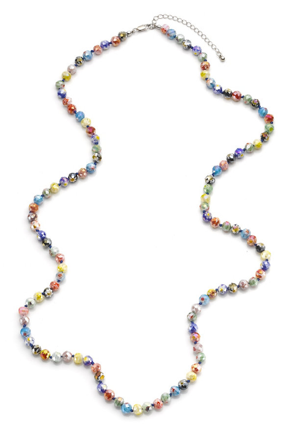 Multi-Faceted Bead Long Rope Necklace Image 1 of 1
