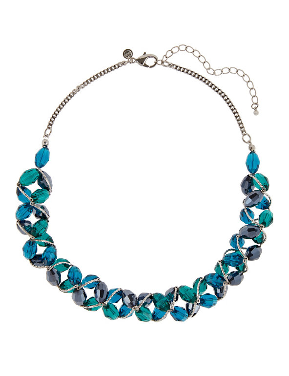 Multi-Faceted Bead Twisted Collar Necklace Image 1 of 1