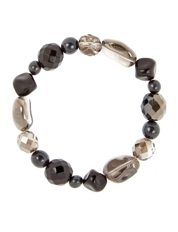 Multi-Faceted Mix Beaded Stretch Bracelet Image 1 of 1