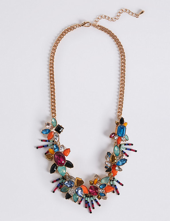 Multi Flower Collar Necklace Image 1 of 2