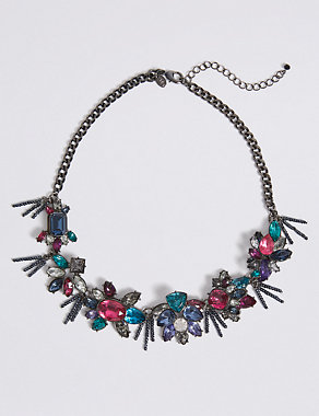 Multi Flower Collar Necklace Image 2 of 3