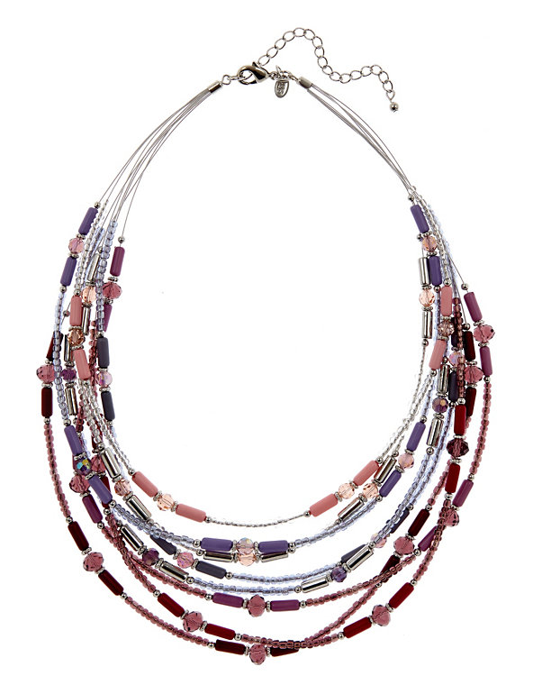 Multi-Strand Glass Bead Necklace Image 1 of 1