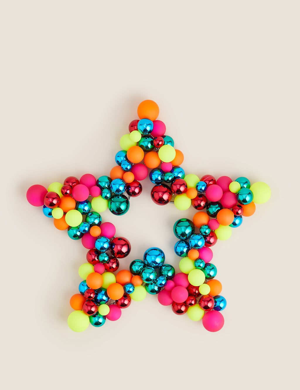 Multicoloured Bauble Star Wreath 2 of 7