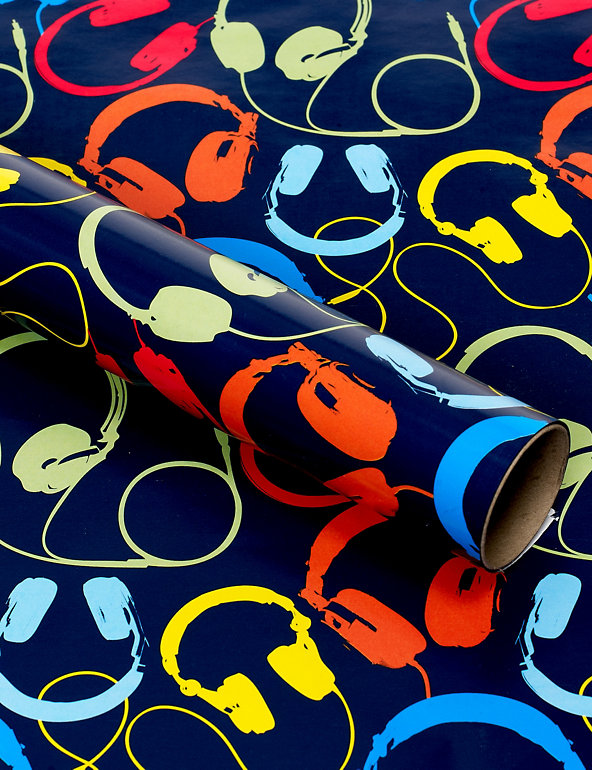 Multicoloured Headphones Roll Wrap Image 1 of 2