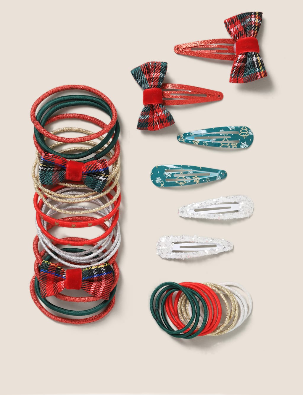 Multipack Bow Hairclips and Hairbands & Matching Large Hairbands M&S