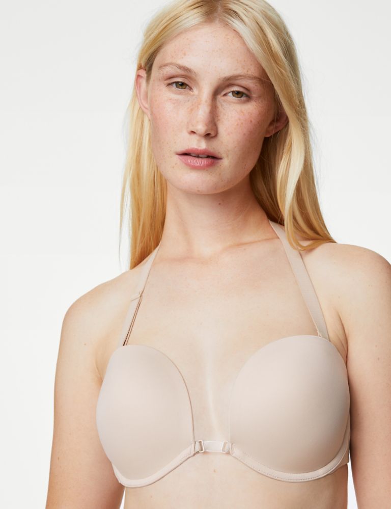 EX M&S STRAPLESS Stick On Bra Padded Wired Balcony Winged Backless Bra Size  1-5 £9.97 - PicClick UK