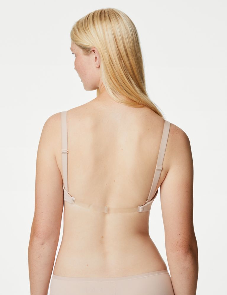 Strappy Low Back Bra for Women Deep V Low Cut Backless Bralette Multiway  Convertible Straps Halter Bra