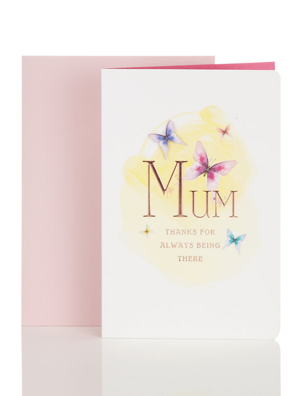 Mum Butterflies Mother's Day Card Image 1 of 2