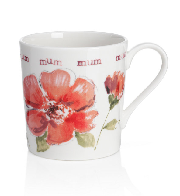 Mum Floral Mug Image 1 of 2