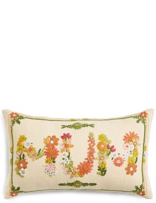 Mum Floral Print Cushion Image 1 of 2