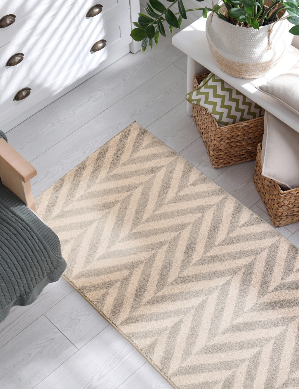 Muse Chevron Rug | Asiatic | M&S