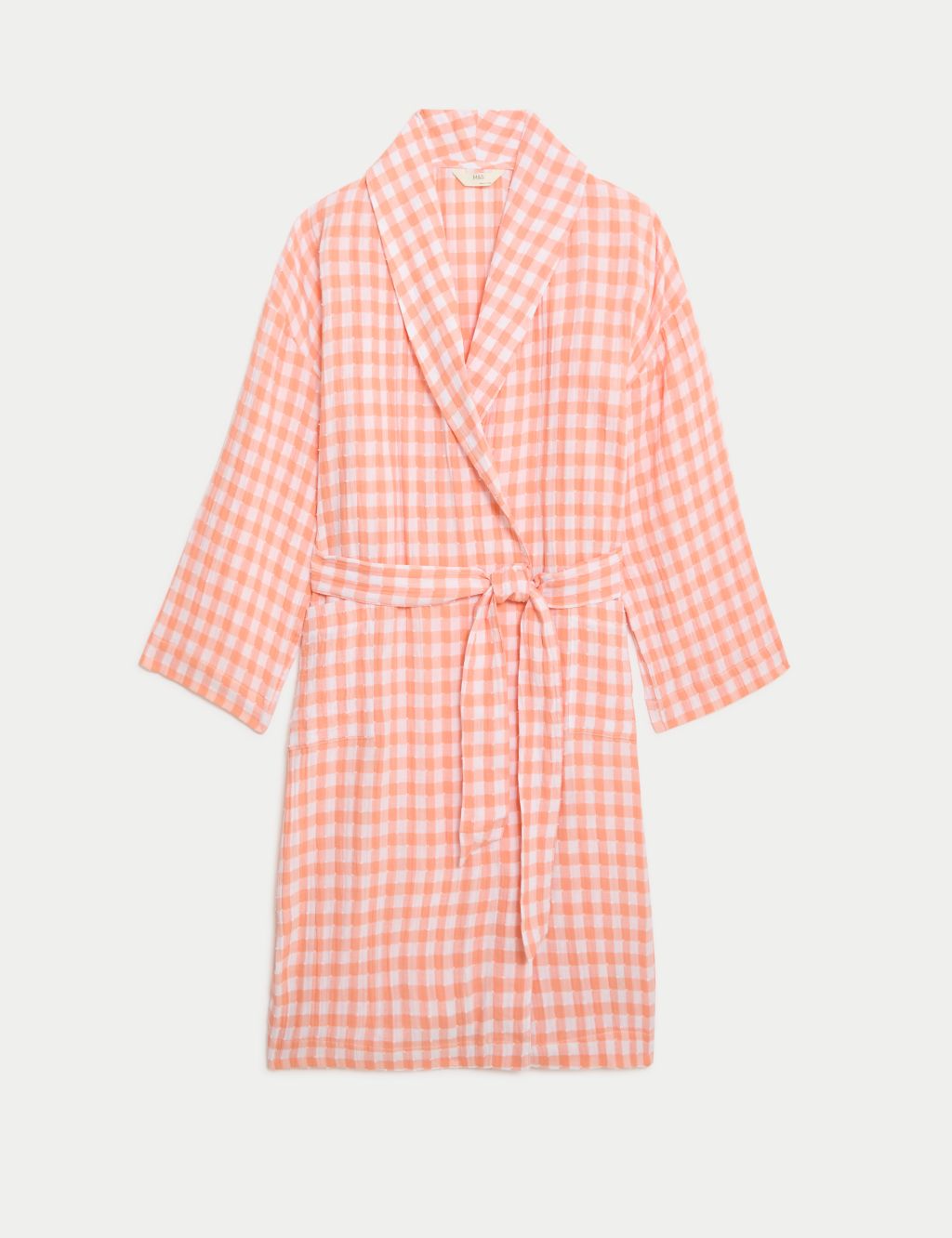 Muslin Checked Dressing Gown 1 of 6