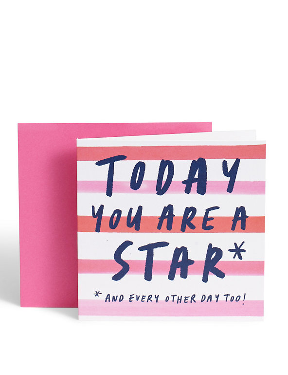 My Word! Today You Are a Star Blank Card Image 1 of 2