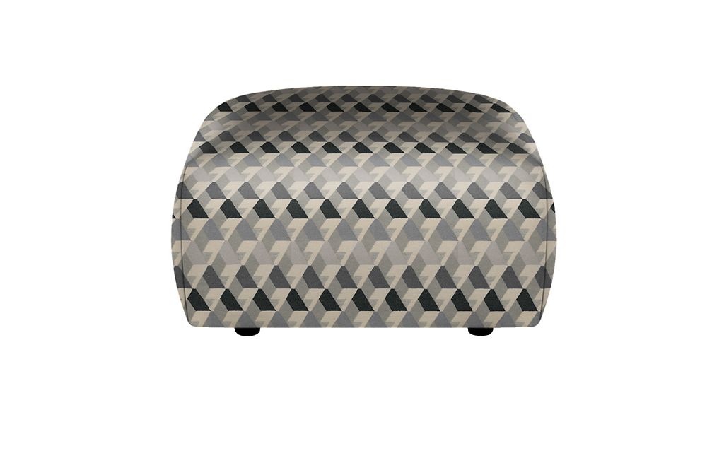 Mylo Footstool Miro Chenille Charcoal Mix - Self Assembly 1 of 1