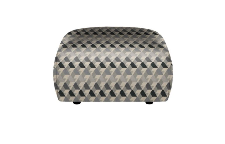 Mylo Footstool Miro Chenille Charcoal Mix - Self Assembly 1 of 1