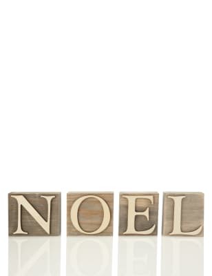 Christmas letter blocks sales