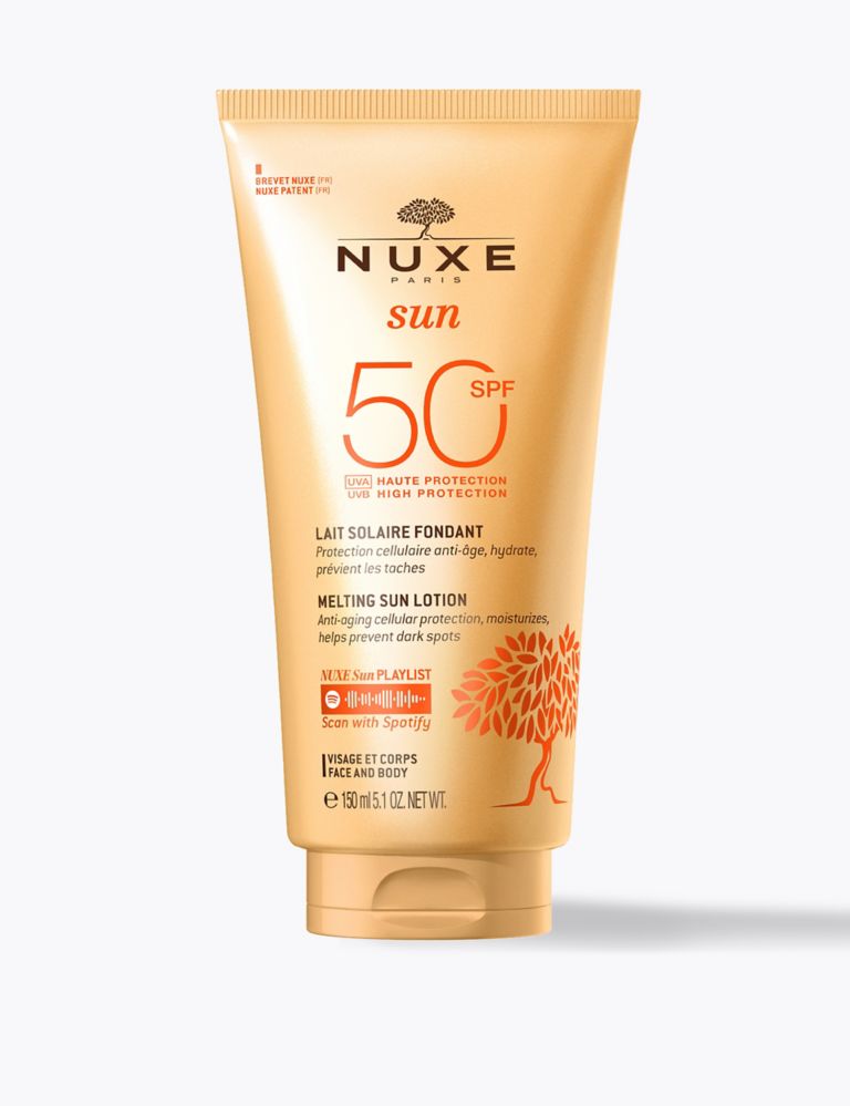 NUXE Sun Lotion SPF50 High Protection Face & Body 150ml 1 of 7