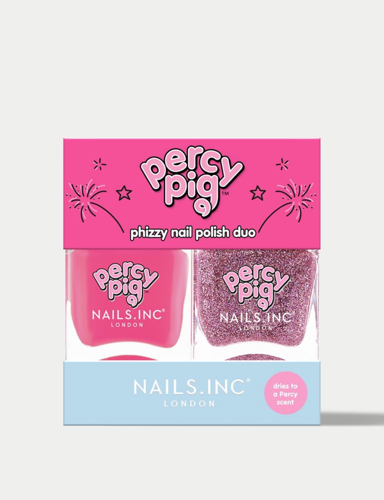 Nails.INC Percy Pig Phizzy Nail Polish Duo 2x14ml 1 of 6