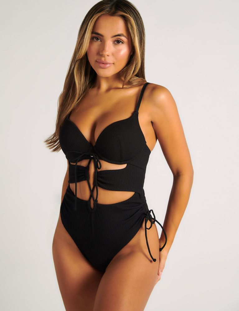 Naples Wired Padded Plunge Swimsuit 1 of 4